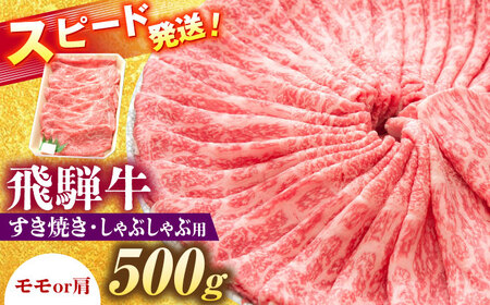 飛騨牛 すき焼き しゃぶしゃぶ 両用 500g 瑞浪市 / 養老ミート 冷凍 モモ 肩 赤身 あっさり 和牛 ギフト[AZDB005]