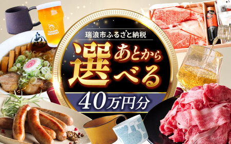 [あとから選べる] 岐阜県瑞浪市ふるさとギフト 40万円分 飛騨牛 瑞浪ボーノポーク ソーセージ 化石 美濃焼 あとから ギフト[AZDD013]