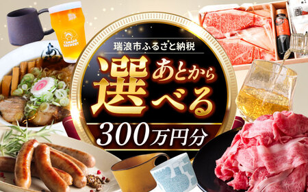 [あとから選べる] 岐阜県瑞浪市ふるさとギフト 300万円分 飛騨牛 瑞浪ボーノポーク ソーセージ 化石 美濃焼 あとから ギフト[AZDD021]