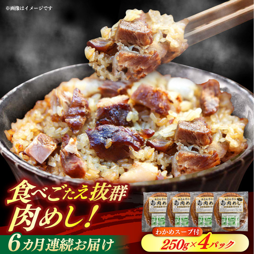 【6回定期便】 あきん亭 肉めし 4人前 瑞浪ボーノポーク使用 冷凍 瑞浪市 / 自家製 お取り寄せ[AZAA011]