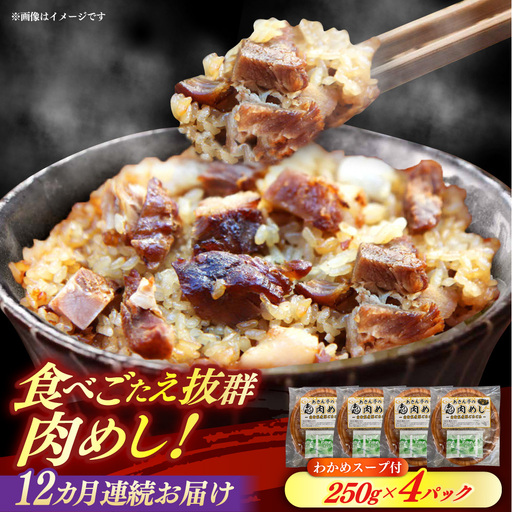 【12回定期便】 あきん亭 肉めし 4人前 瑞浪ボーノポーク使用 冷凍 瑞浪市  / 自家製 お取り寄せ[AZAA012]