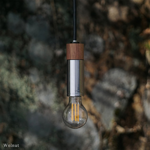 CTSH LIGHT. ペンダントライト CIRCLE[Walnut×クロム加工 E17] 瑞浪市 / ジオニック 照明器具 ソケット 鉄 木製 シルバー [AZBQ055]