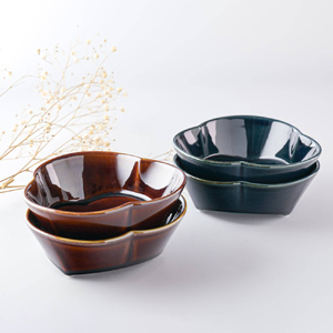 【美濃焼】 asumi(彩澄) 13cm 花型小鉢(大) 箱入り 4個セット 78193498 瑞浪市 / やまに 食器 皿 リサイクル [AZCR018]