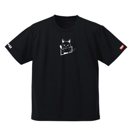 JTTA公認　卓球ユニフォーム【男女兼用(ドライ):160サイズ】ねこ　ブラック_装飾品・工芸品  洋服 _【1515860】