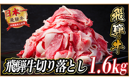 飛騨牛 切り落とし 約1.6kg(約400g×4パック)【冷蔵便】_肉 飛騨牛 牛肉 うし ビーフ_【配送不可地域：離島】【1544085】