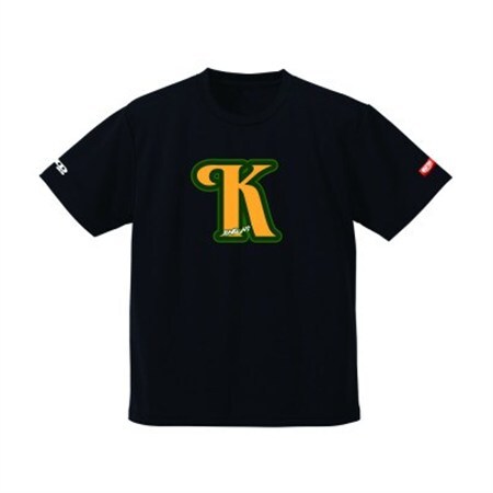 JTTA公認　卓球ユニフォーム【男女兼用(ドライ):Sサイズ】アルファベット　K　ブラック_装飾品・工芸品  洋服 _【1566503】
