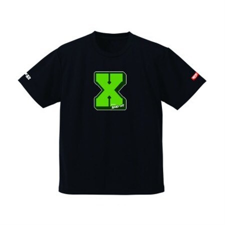 JTTA公認　卓球ユニフォーム【男女兼用(ドライ):Sサイズ】アルファベット　X　ブラック_装飾品・工芸品  洋服 _【1566823】