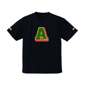 JTTA公認 卓球ユニフォーム[男女兼用(ドライ):XLサイズ]アルファベット A ブラック_装飾品・工芸品 洋服 _