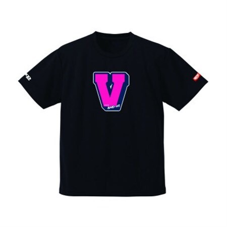 JTTA公認　卓球ユニフォーム【男女兼用(ドライ):XLサイズ】アルファベット　V　ブラック_装飾品・工芸品  洋服 _【1589261】