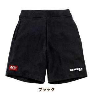 JTTA公認 卓球ユニフォーム[男女兼用:XXLサイズ]スウェットゲームハーフパンツ ブラック
