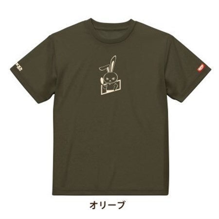 JTTA公認　卓球ユニフォーム【男女兼用(ドライ):150サイズ】うさぎ　オリーブ【1673475】