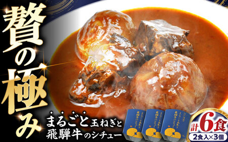 -あふひ 贅の極み- まるごと玉葱と飛騨牛のシチュー 2人前×3個セット / レトルトビーフシチュー 常温保存 時短 非常食 / 恵那市 / テンポイント [AUEU006]