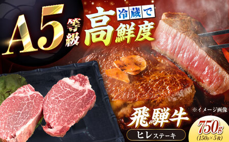 [チルド(冷蔵)発送!] 「飛騨牛」 A5等級 ヒレステーキ 150g×5枚 / BBQ BBQ BBQ BBQ BBQ / 恵那市 / 東美濃農業協同組合[AUFX019]