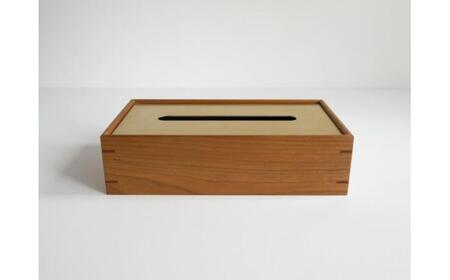 [受注生産]ティッシュケース[チェリー] / ティッシュケース ティッシュカバー ケース カバー インテリア おしゃれ 小物 木目調 木製 SDG's ナチュラル 雑貨 贈答 ギフト / 恵那市 / ROYAL STAGE[AUEB047]