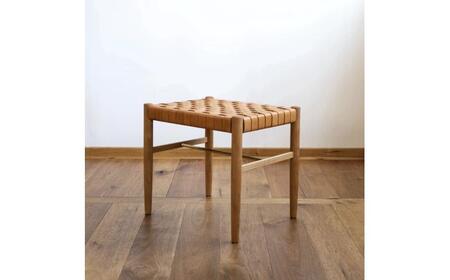 [受注生産]Stool 01 ブラックチェリー/oil finish(座面レザー) / スツール 椅子 いす チェア 家具 インテリア 木製 木目調 ナチュラル おしゃれ レザー 皮 デザイン ダイニング キッチン カウンター / 恵那市 / ROYAL STAGE[AUEB050]