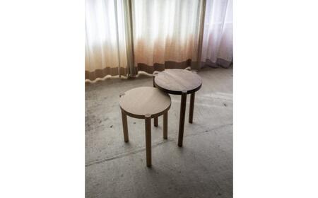 [受注生産]Side Table 04[丸] オーク(ナラ)/soap finish / テーブル サイドテーブル 机 デスク 家具 インテリア 木目調 ナチュラル おしゃれ デザイン ダイニング 寝室 / 恵那市 / ROYAL STAGE[AUEB053]