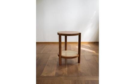[受注生産]Side Table 04[棚付き] チェリー/oil finish / テーブル サイドテーブル 机 デスク 棚付き 収納 ラタン 家具 インテリア 木目調 ナチュラル おしゃれ デザイン ダイニング 寝室 / 恵那市 / ROYAL STAGE[AUEB055]