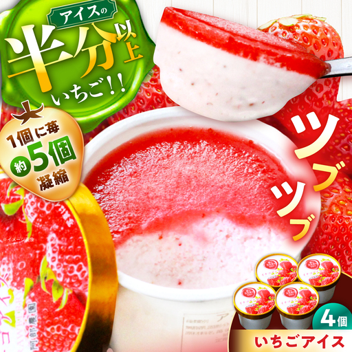 いちごアイス 4個 セット / 苺 いちご アイス いちごアイス 恵那市 / 阿部農園[AUGA009]