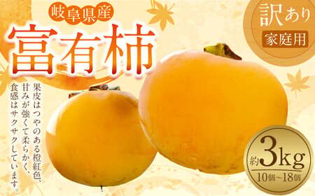 [先行予約] [訳あり] 山之上産 富有柿 家庭用 3kg(10個〜18個)| 果物 くだもの フルーツ 柿 かき 旬 [2026年11月発送予定]