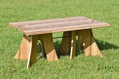 アベマキ アウトドア ローテーブル(組み立て式)収納バッグ付 | 可茂森林組合 M12M10