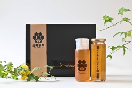 MINOKAMO HONEY はちみつギフトBOX(2本入)| 藤井養蜂 蜂蜜 非加熱 百花蜜 国産 たれにくい M13S45