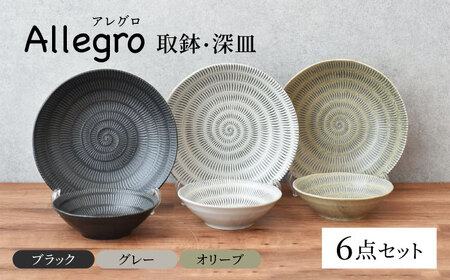 [美濃焼]Allegro 取鉢/深皿セット(6点セット)[見谷陶器]