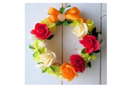 「花香るリース」プロバンスオレンジ