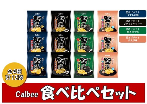 1382 カルビー 堅あげポテト 食べ比べセット 全4種 各3袋