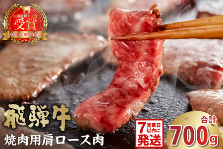 飛騨牛 焼肉用(肩ロース700g)[0016-039-1w]