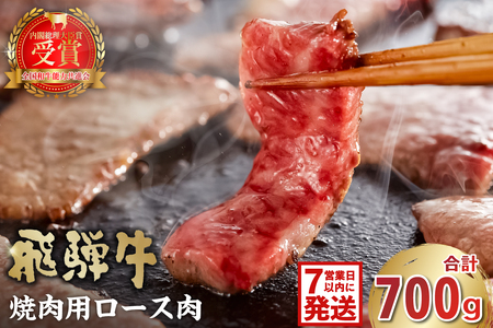飛騨牛 焼肉用(ロース700g)[0016-049-1w]