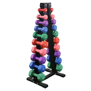 X-TJ CDS2 カラーダンベルセット(1〜10kg)ラック付 |トレーニング フィットネス 器具 筋トレ スポーツ 運動 ダイエット ※北海道・沖縄・離島への配送不可