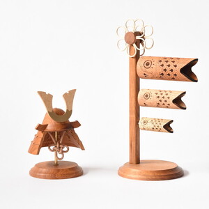 [YARN]兜と鯉のぼりのセット | インテリア 雑貨 木製 五月人形 兜 初節句 5月5日 端午の節句 こどもの日 子供 こども 男の子 お祝い 手作り 置物 コンパクト 玄関 おしゃれ 送料無料 岐阜県 瑞穂市※離島への配送不可