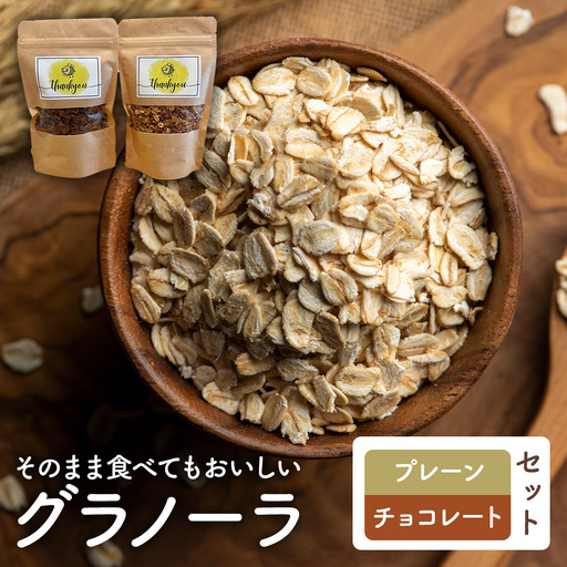 【Your,GURT&GRANOLA】グラノーラ プレーンとチョコレートのセット | グラノーラ シリアル 朝食 朝ごはん 食品 おやつ はちみつ チョコ チョコレート 食べ比べ 送料無料 岐阜県 瑞穂市