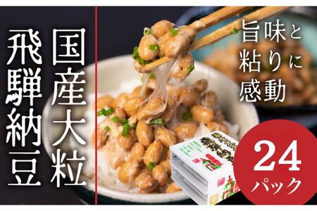 飛騨納豆 国産大豆 納豆 大粒 3パック×8個 合計24パック 橋本商店 なっとう 高級納豆 大粒納豆 納豆 大容量 納豆 朝食 朝活 ご飯のお供 朝ごはん 朝食 [Q071x_u]