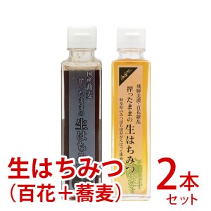 搾ったままの生はちみつ(百花・そばのセット) 国産蜂蜜 生はちみつ 搾りたて 非加熱 ハチミツ 飛騨産 百花蜂蜜 そば蜂蜜 200g×2 [Q1757pi]