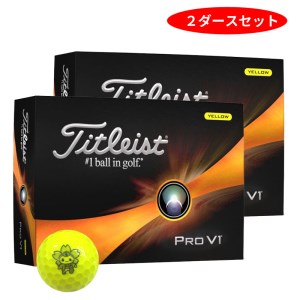 ゴルフボール] タイトリスト PRO V1 ローナンバー イエロー もとまる