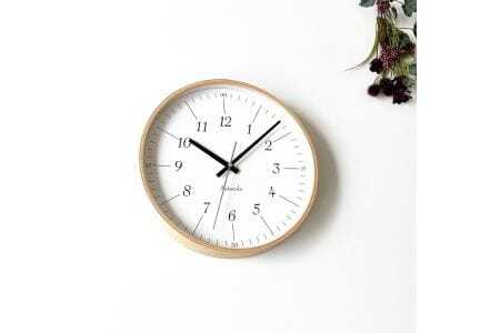 KATOMOKU　やや大きめ曲げわっぱ電波時計B（ナチュラル）km-110NARC