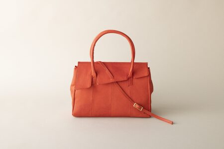 OBI(革のカシミヤ 郡上市産 明宝鹿革バッグ)ルージュ