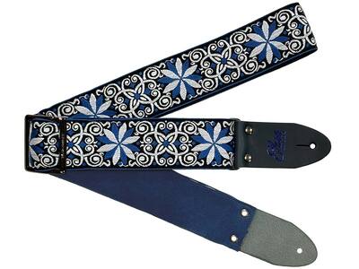 [ギターストラップ] Elara Straps Zinnia Elegans Blue ギター ベース アコースティックギター アコギ エレキギター エレキ ギターストラップ ベースストラップ エララストラップ