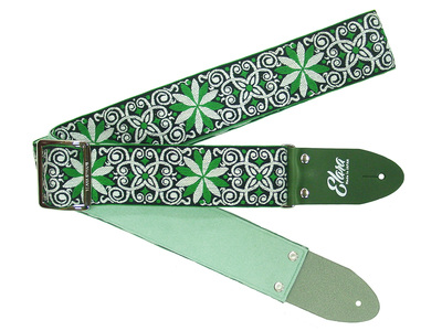 [ギターストラップ] Elara Straps Zinnia Elegans Green ギター ベース アコースティックギター アコギ エレキギター エレキ ギターストラップ ベースストラップ エララストラップ
