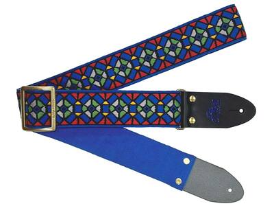 [ギターストラップ] Elara Straps Stained Glass Blue/Red ギター ベース アコースティックギター アコギ エレキギター エレキ ギターストラップ ベースストラップ エララストラップ
