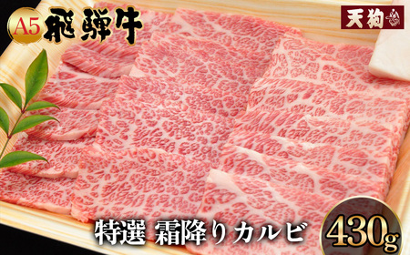 A5飛騨牛 特選霜降りカルビ 430g[冷凍]冷凍配送 焼肉 飛騨牛 下呂温泉 おすすめ 牛肉 肉 和牛 赤身 人気 ブランド牛 肉ギフト 国産 贈答品 焼き肉用 ギフト 和牛 25000円[11-1016]