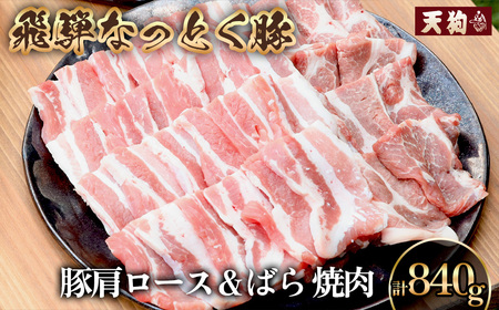 豚肩ロース&バラ 焼肉用(自家用箱) 豚ロース 420g 豚バラ 420g[冷凍]冷凍配送 飛騨牛 下呂温泉 おすすめ 豚肉 肉 豚 赤身 人気 ブランド豚 肉ギフト 国産 贈答品 焼肉 ギフト 10000円[11-1026]