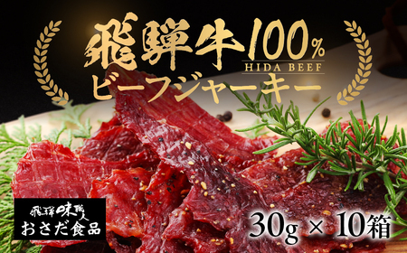 [遅れてごめんね 父の日(6月23日〜28日お届け)] 飛騨牛 干し肉ビーフジャーキー 30g×10箱[57-2fo]