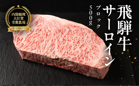 [家計応援 期間限定]飛騨牛 サーロインブロック 500g 国産 サーロイン 牛肉 ブランド牛 お肉 肉 ブロック 塊肉 おすすめ [冷凍配送][22-42g]