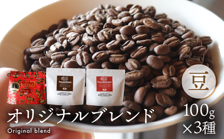 緑の館 オリジナルブレンド 100g×3種セット(レギュラー・ロイヤル・モカ)[17-128]