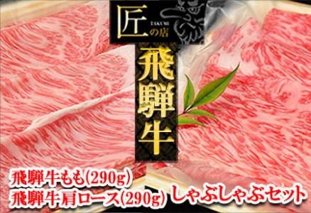 飛騨牛肩ロース・ももしゃぶしゃぶセット 各290g 牛肉 ブランド牛 国産 和牛[11-15][冷凍]