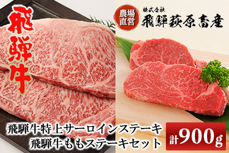 飛騨牛ステーキセット 特上サーロインステーキ(200g×3枚)・ももステーキ(150g×2枚)[22-10][冷凍]