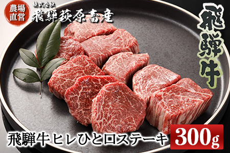 飛騨牛ヒレひとくちステーキ(300g)最高級 国産 牛肉 ブランド牛 和牛 サイコロステーキ [22-23][冷凍]ステーキ ひとくち ヒレ 赤身 飛騨牛