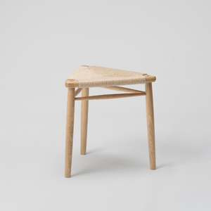 [木と暮らしの工房]H.O.スツール [樹種:ナラ/座面:ペーパーコード]